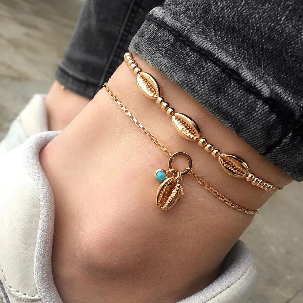 Vintage Starfish Boho Anklet