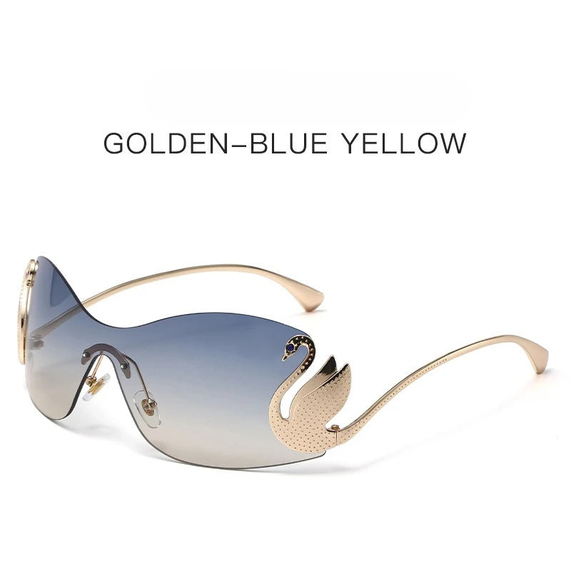 Luxury Swan Legs Rimless Sunglasses