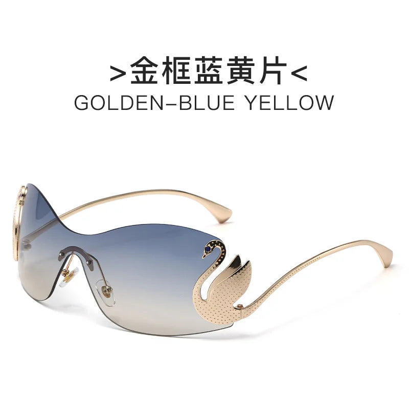 Luxury Swan Legs Rimless Sunglasses