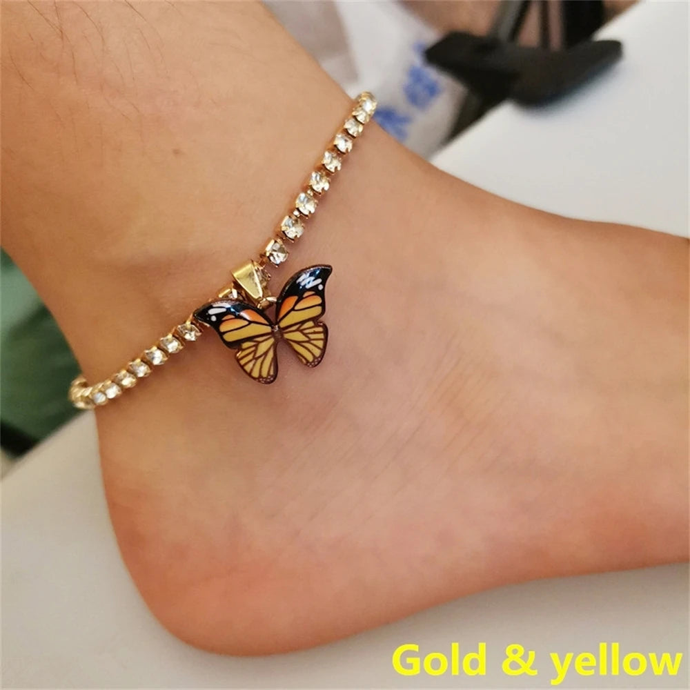 Bohemian Butterfly Tennis Anklet