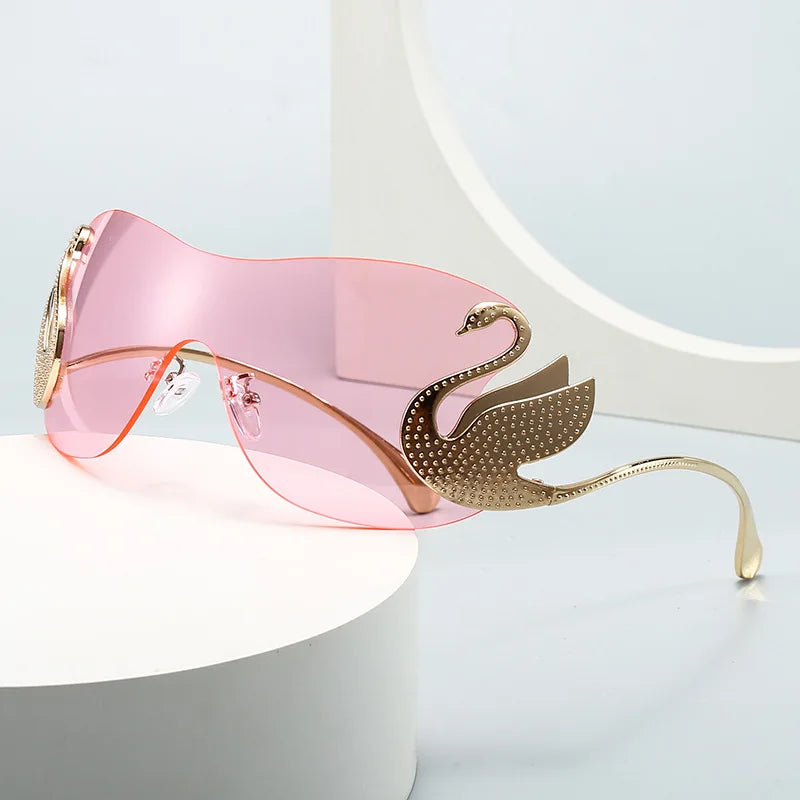 Luxury Swan Legs Rimless Sunglasses