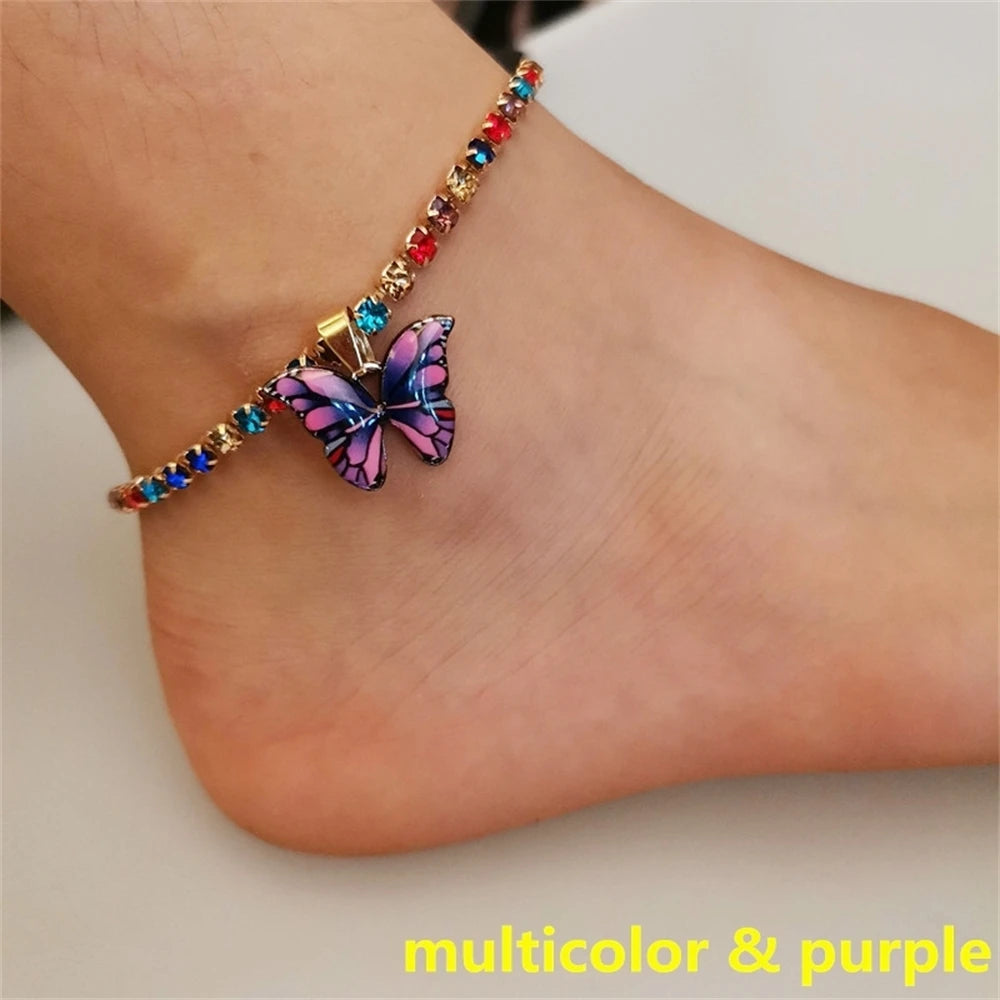 Bohemian Butterfly Tennis Anklet