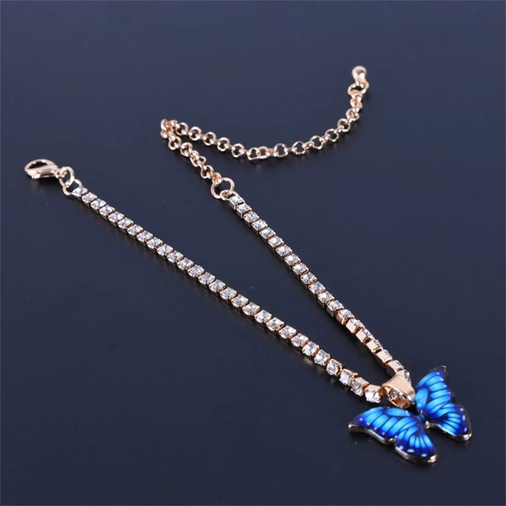 Bohemian Butterfly Tennis Anklet