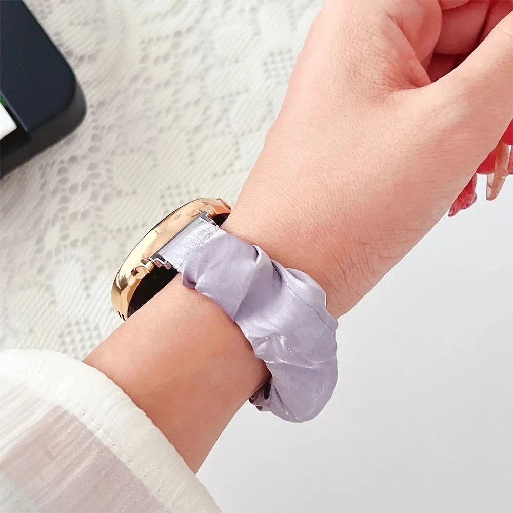 18mm 20mm 22mm Scrunchie Elastic Band for Galaxy Watch 7 6 5 40mm 44mm 6Classic 43mm 47 Women Strap for Huawei GT5 Pro 42mm 46mm