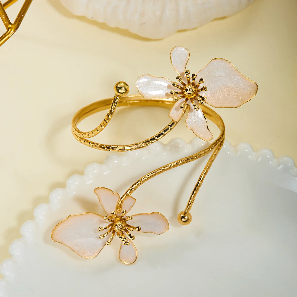 Elegant Flower & Butterfly Anklet