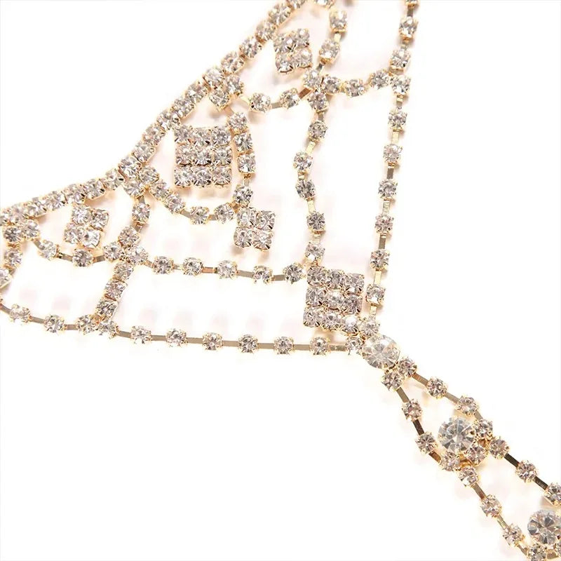 Rhinestone Toe Chain Anklet