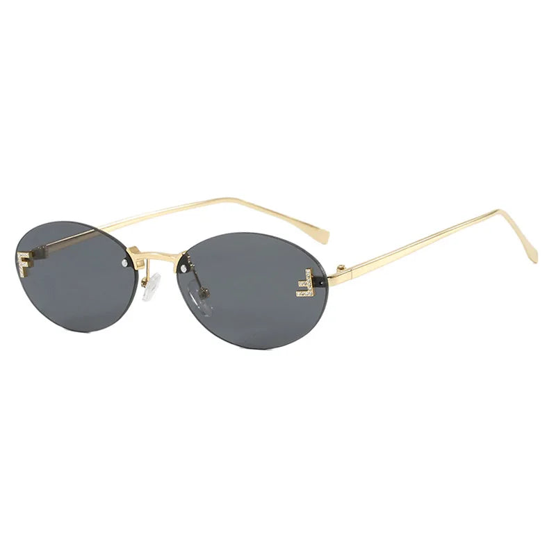 Luxury Oval Frameless Sunglasses