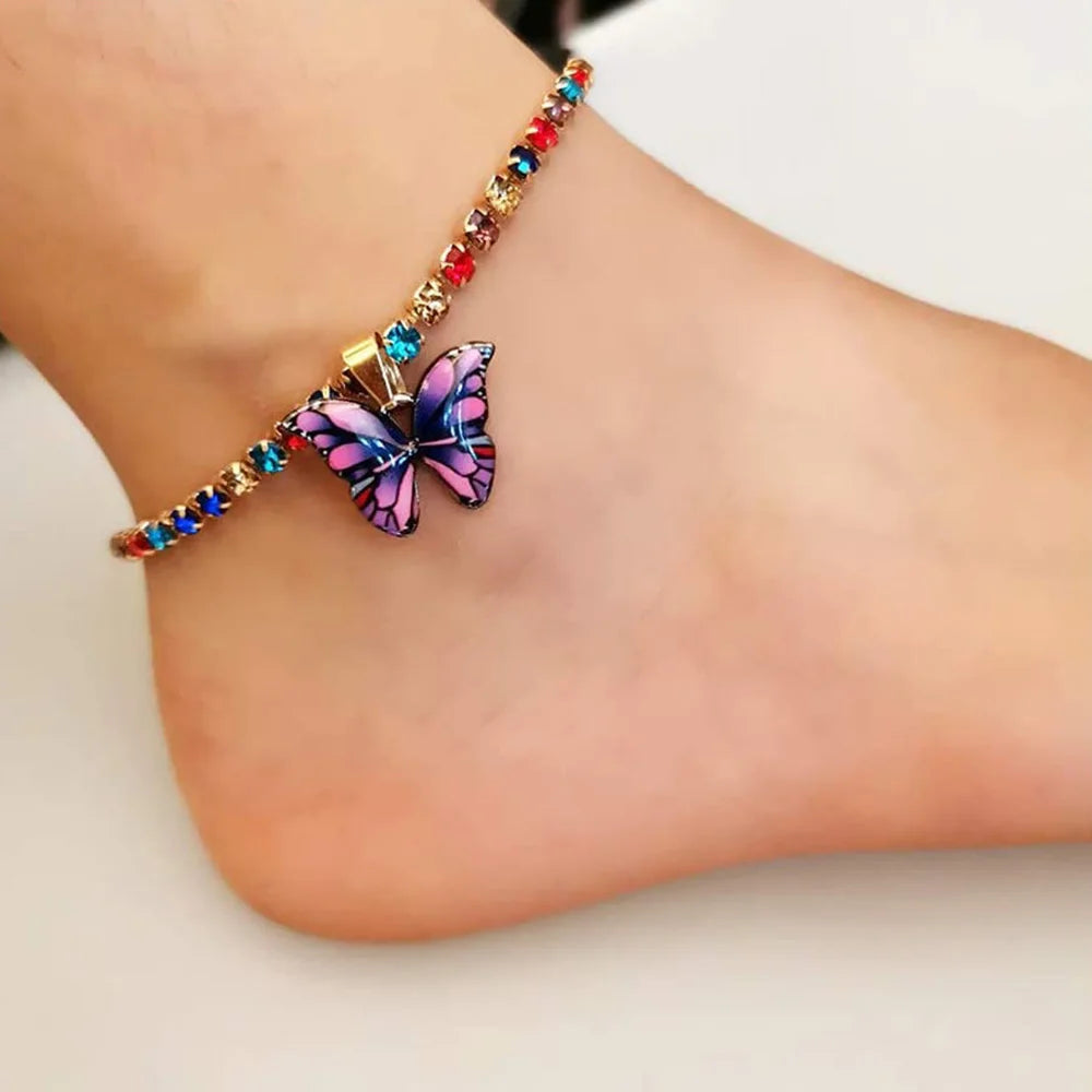 Bohemian Butterfly Tennis Anklet