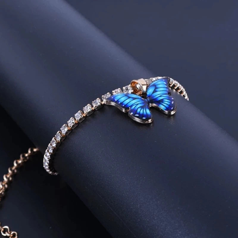 Bohemian Butterfly Tennis Anklet