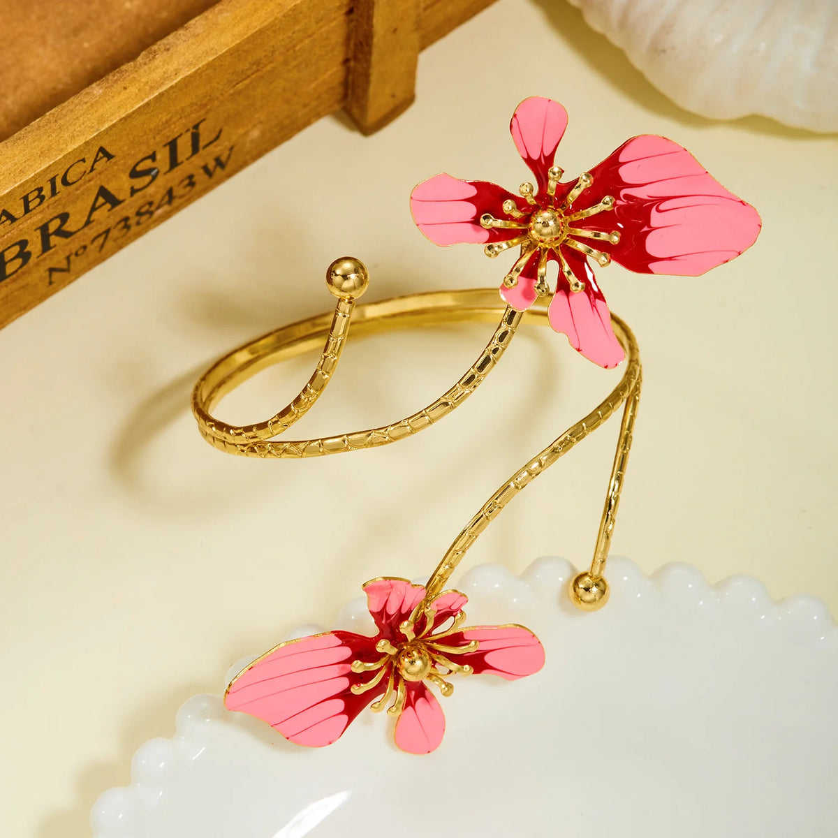 Elegant Flower & Butterfly Anklet