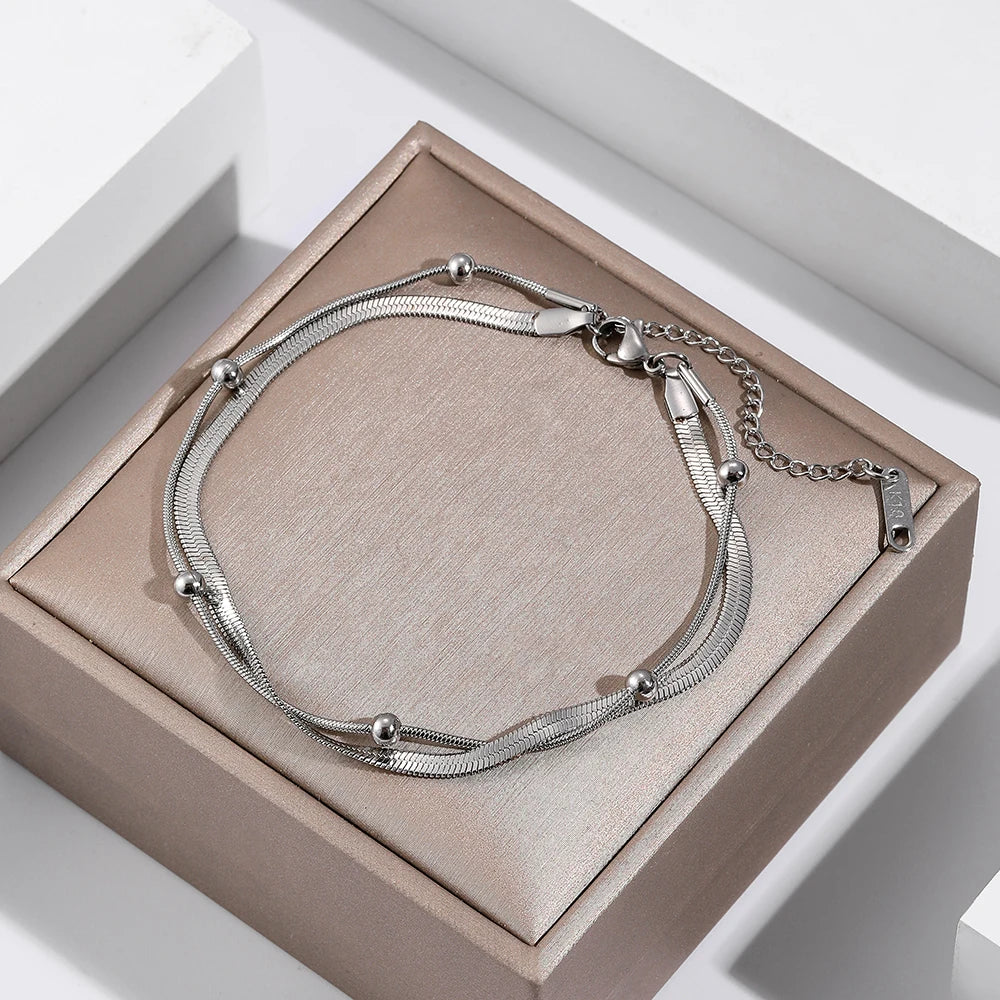 Double Layer Gold Anklet