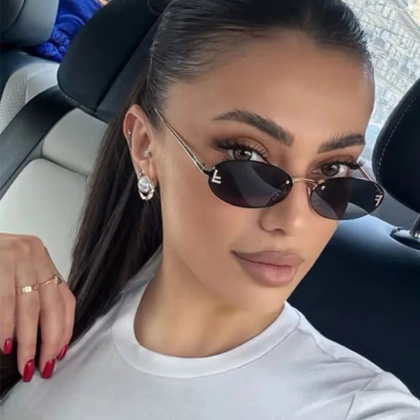 Luxury Oval Frameless Sunglasses